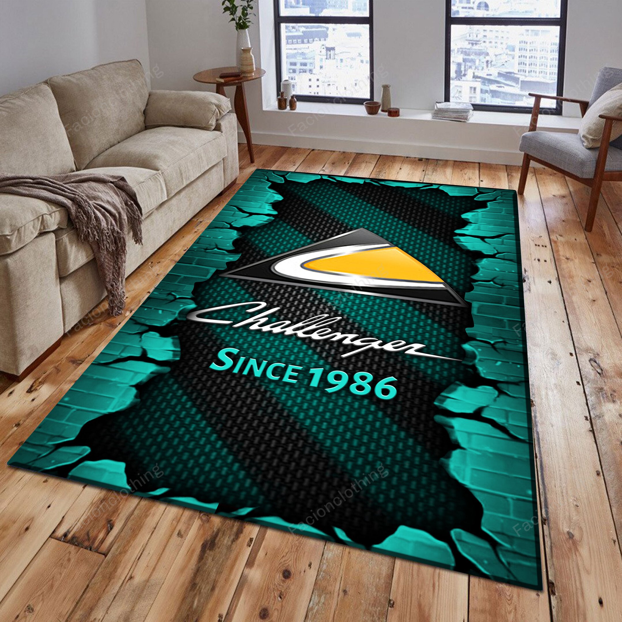 Sportswearmerch Challenger Tractor Personalized Rug For Fan