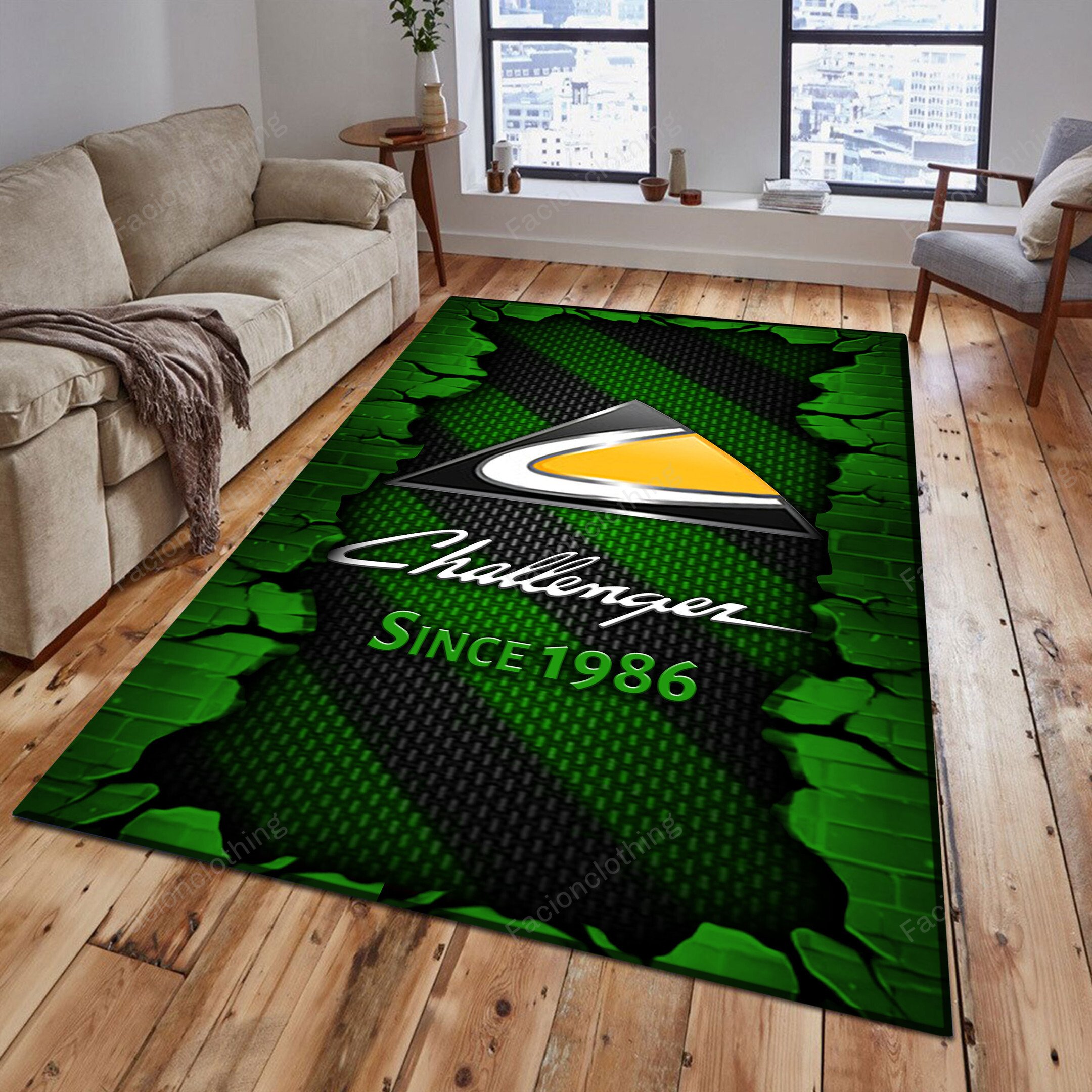 Sportswearmerch Challenger Tractor Personalized Rug For Fan