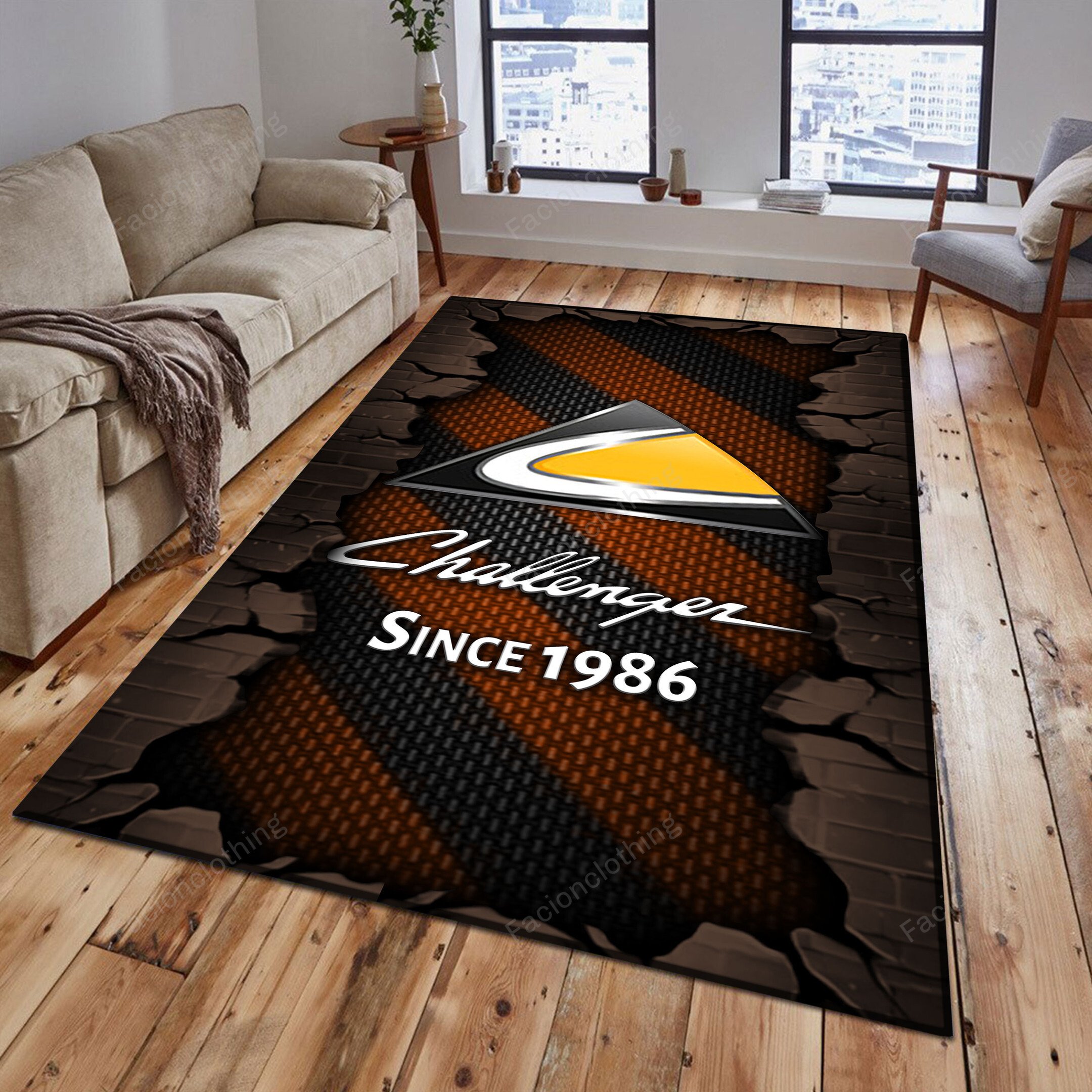Sportswearmerch Challenger Tractor Personalized Rug For Fan