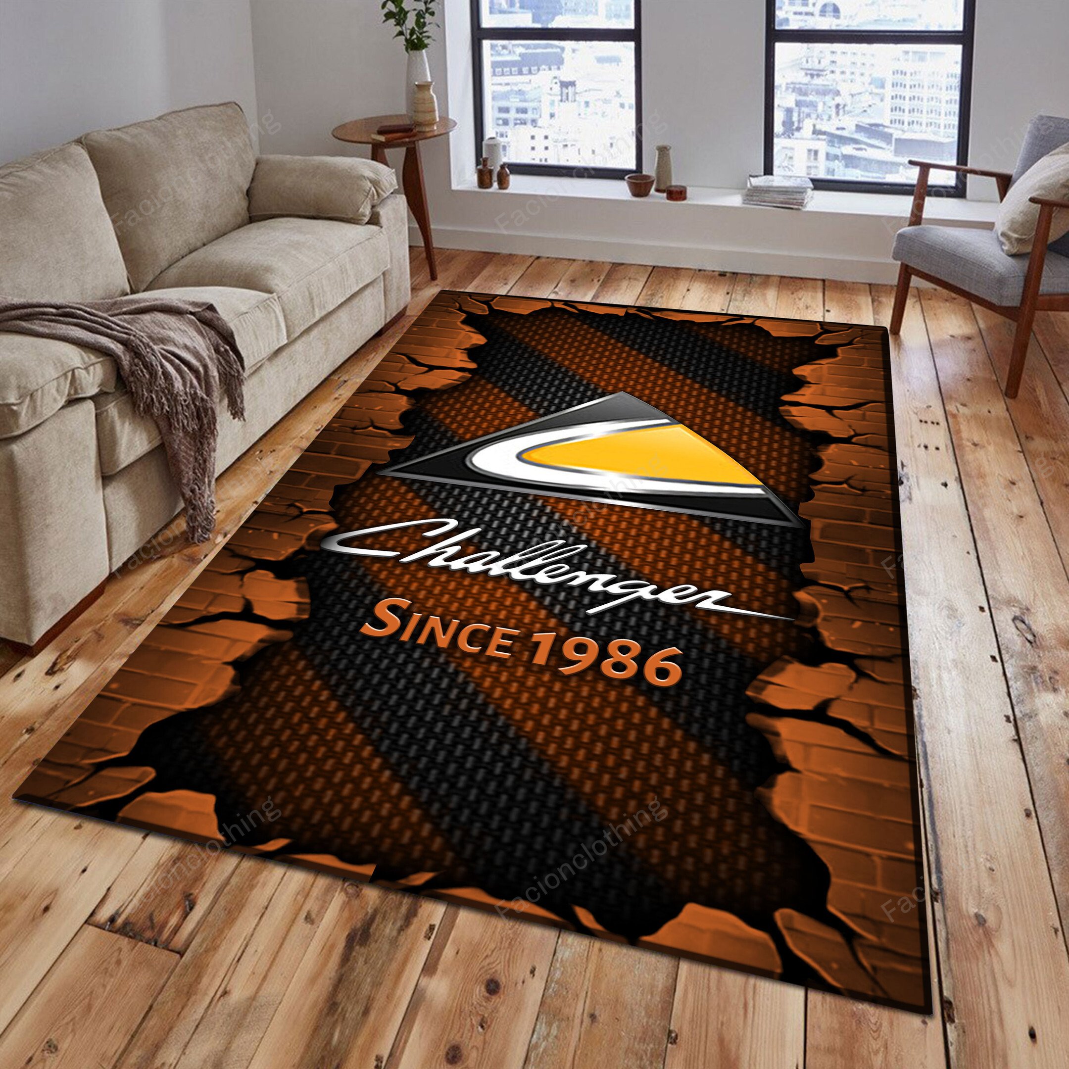 Sportswearmerch Challenger Tractor Personalized Rug For Fan