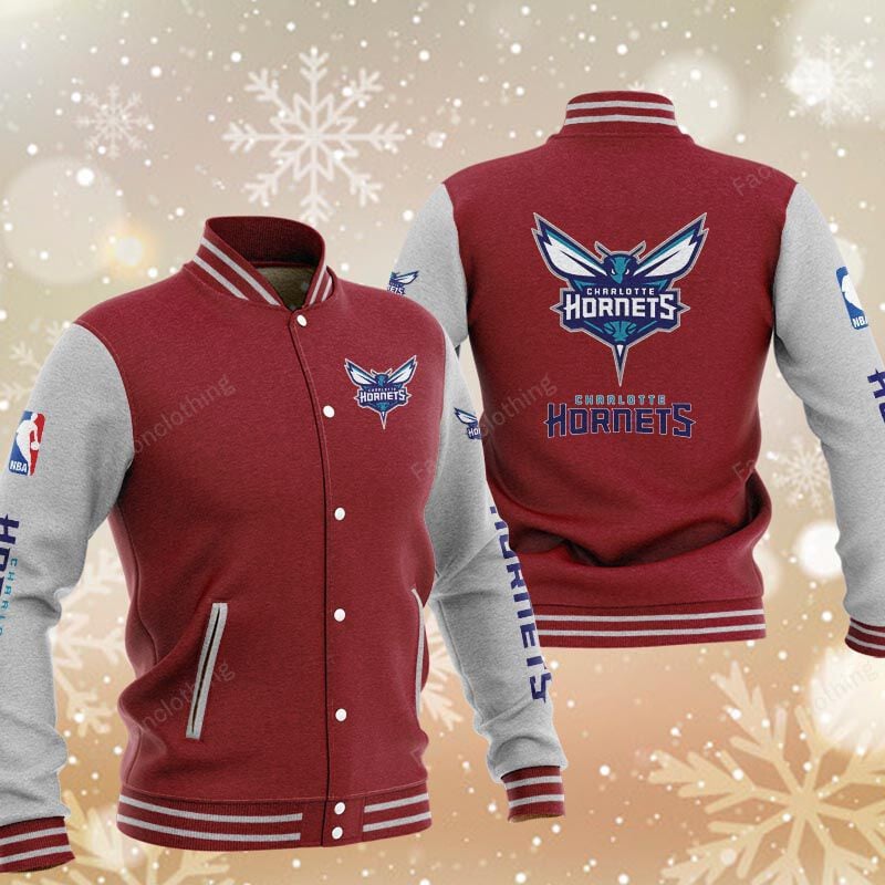 Sportswearmerch Charlotte Hornets NBA Personalized Baseball Jacket For Fan