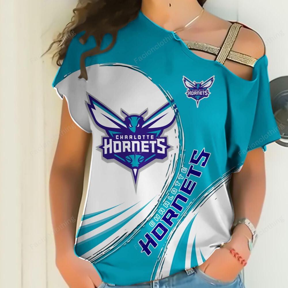 Sportswearmerch Charlotte Hornets NBA Personalized Strapless Short Sleeve For Fan