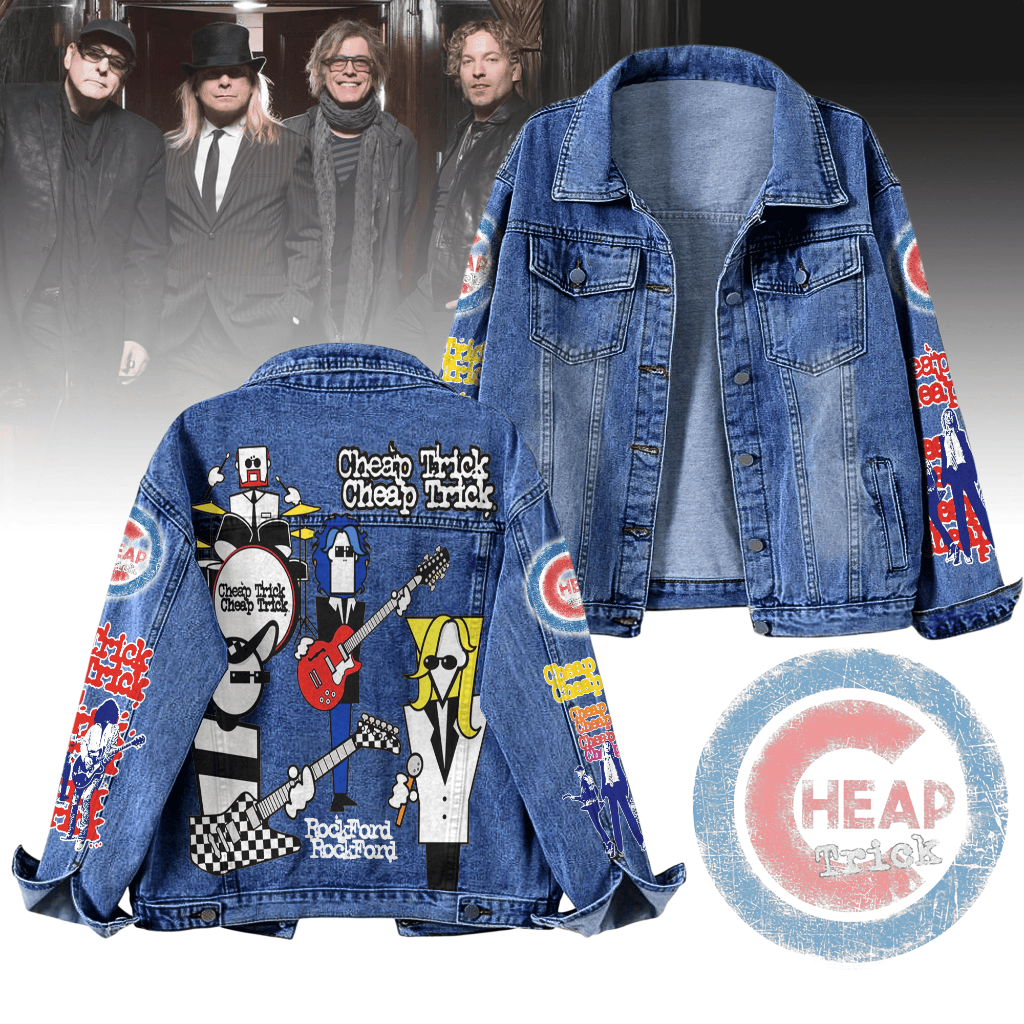 Sportswearmerch Cheap Trick Denim Jacket Gift For Fans