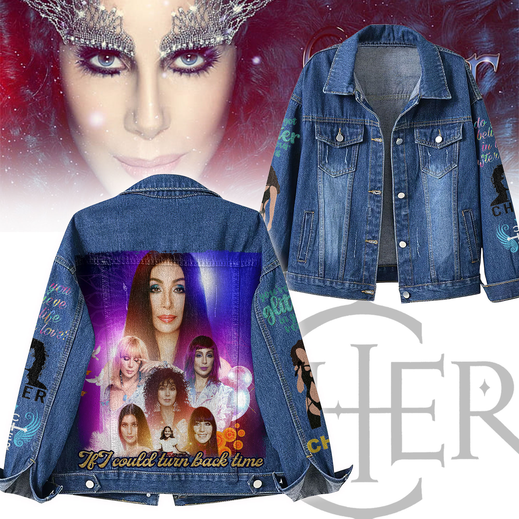 Sportswearmerch  CHER Denim Jacket Gift For Fans