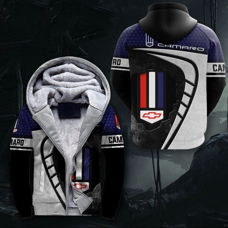 Sportswearmerch Chevrolet Camaro Car Personalized Fashion Fleece Zip Hoodie Jacket For Fan