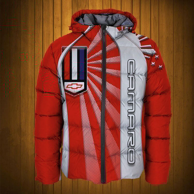 Sportswearmerch Chevrolet Camaro Car Personalized Fashion Puffer Jacket For Fan