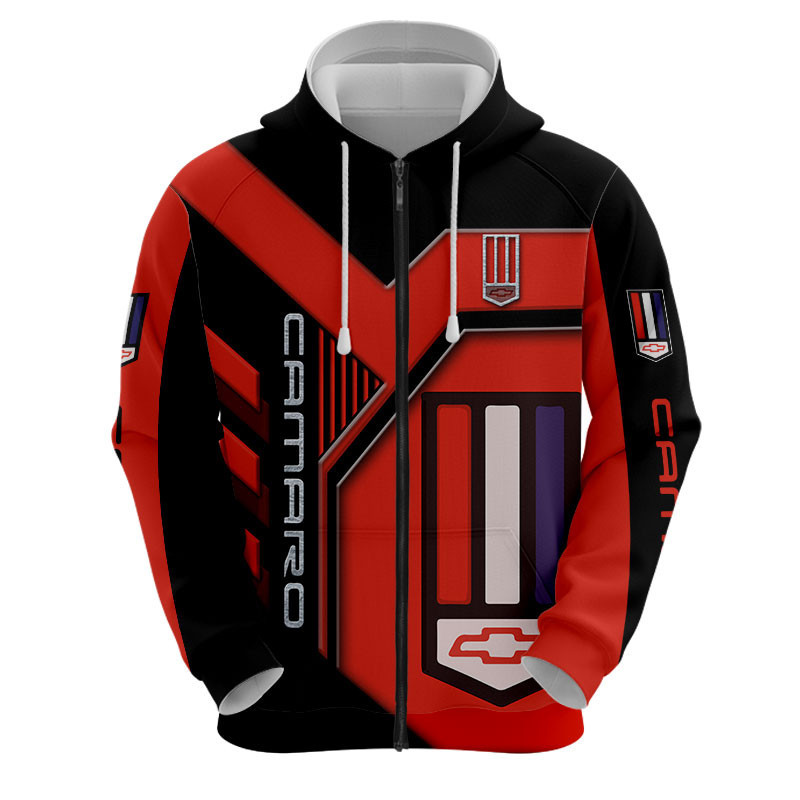 Sportswearmerch Chevrolet Camaro Car Personalized Fashion Zip Hoodie For Fan