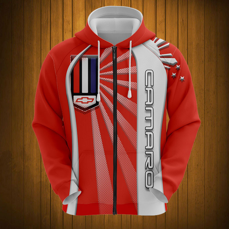 Sportswearmerch Chevrolet Camaro Car Personalized Fashion Zip Hoodie For Fan