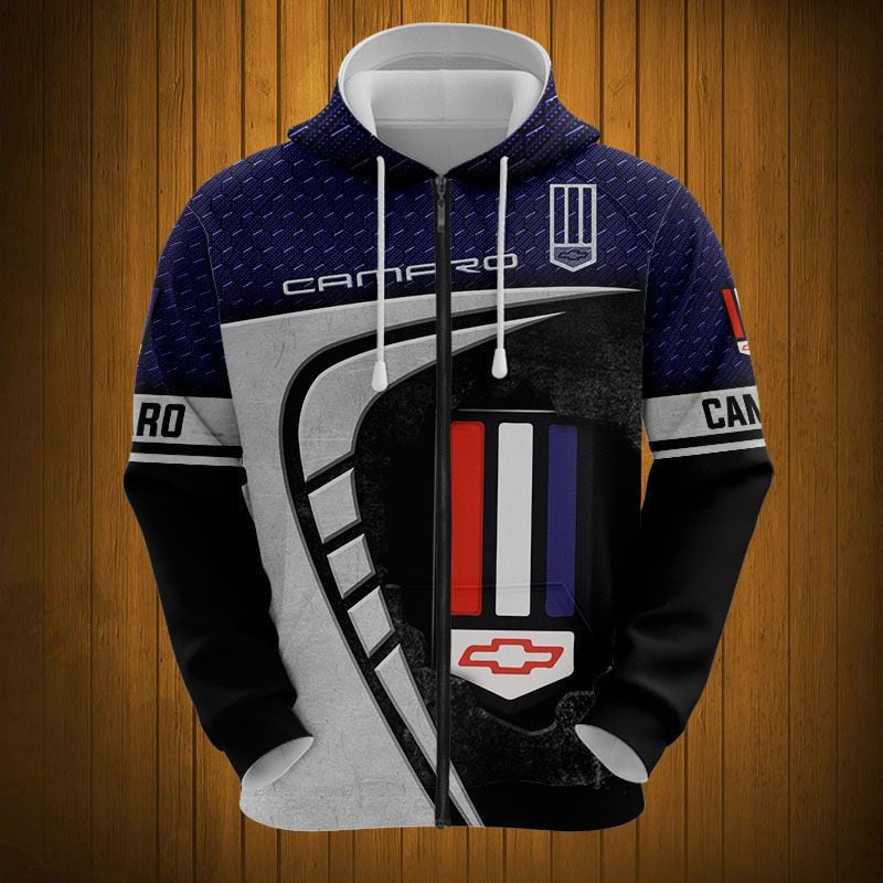 Sportswearmerch Chevrolet Camaro Car Personalized Fashion Zip Hoodie For Fan
