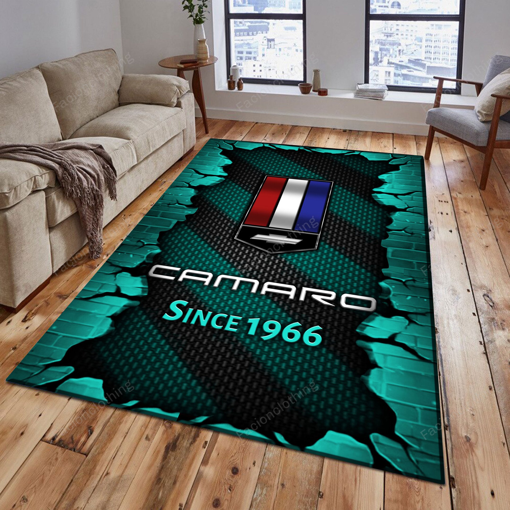 Sportswearmerch Chevrolet Camaro Car Personalized Rug For Fan