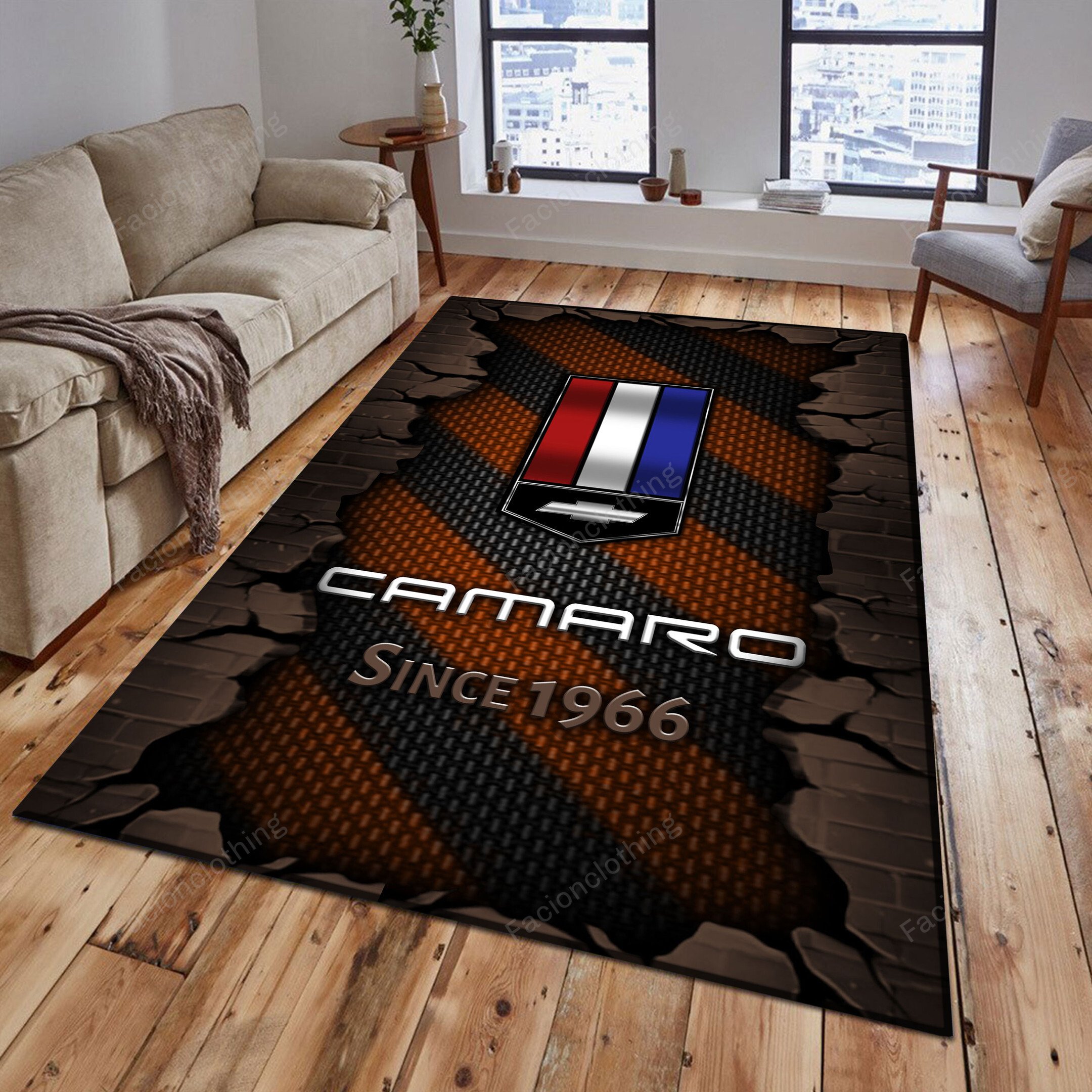 Sportswearmerch Chevrolet Camaro Car Personalized Rug For Fan