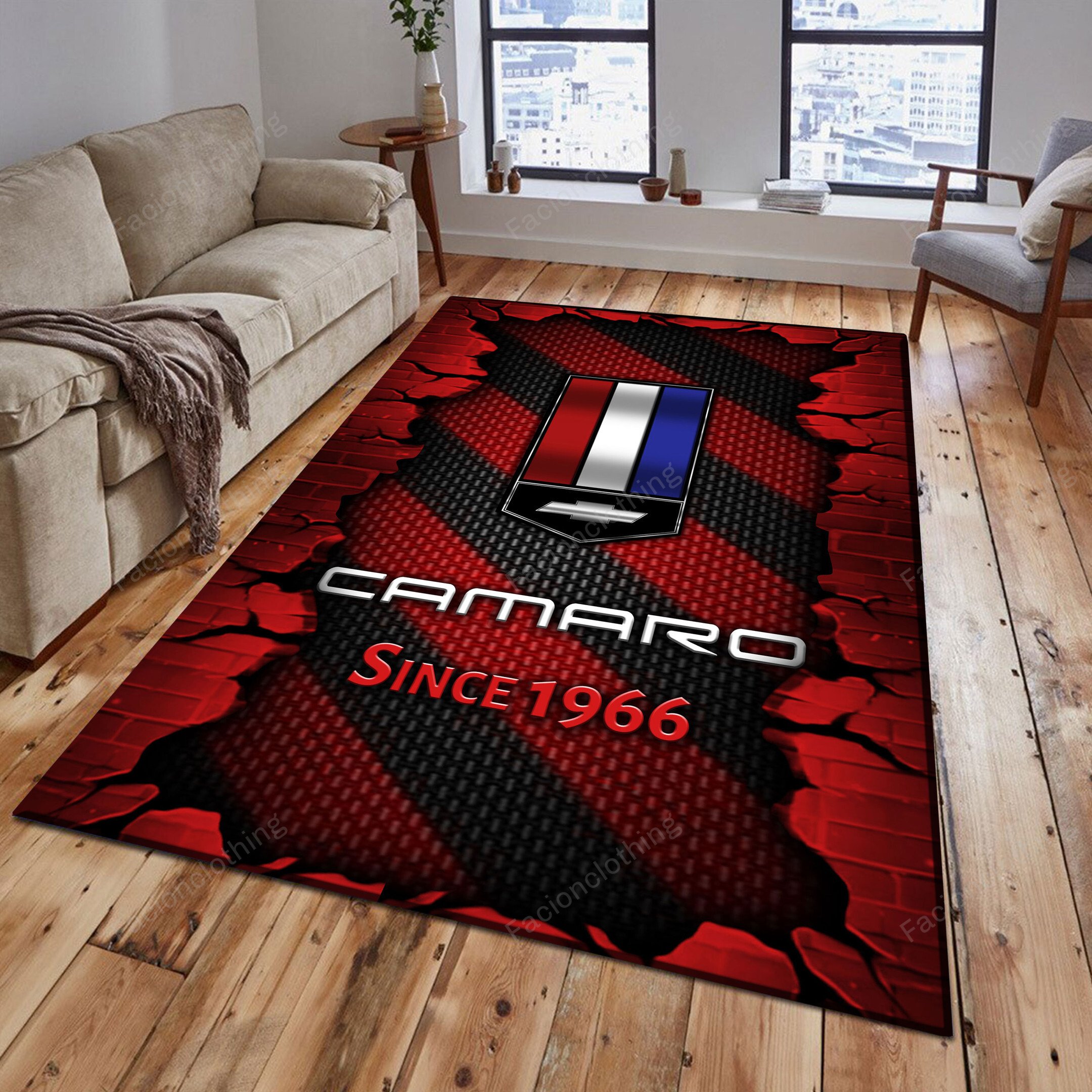 Sportswearmerch Chevrolet Camaro Car Personalized Rug For Fan