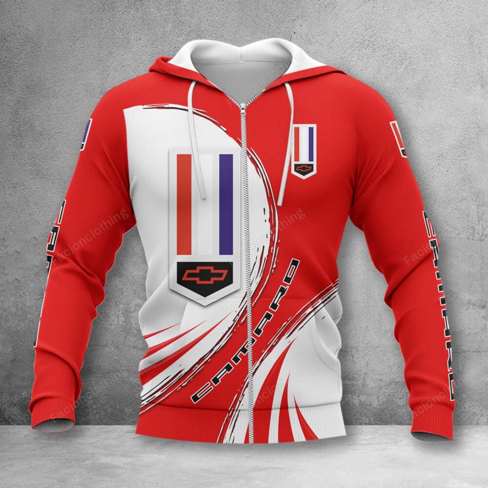 Sportswearmerch Chevrolet Camaro Car Personalized Zip Hoodie For Fan