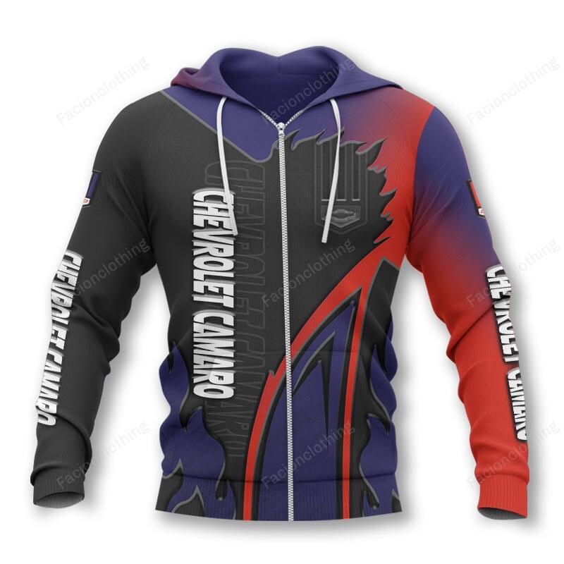 Sportswearmerch Chevrolet Car Camaro Car Personalized Zip Hoodie For Fan