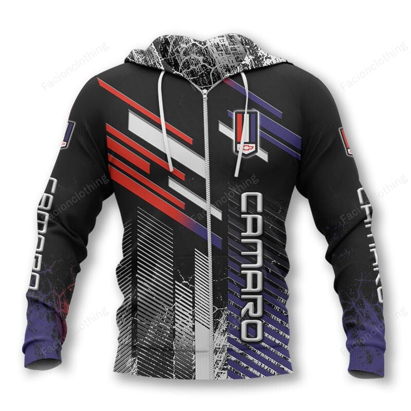 Sportswearmerch Chevrolet Car Camaro Car Personalized Zip Hoodie For Fan