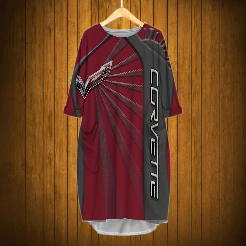 Sportswearmerch Chevrolet Car Corvette Car Personalized Fashion Pocket Dress For Fan