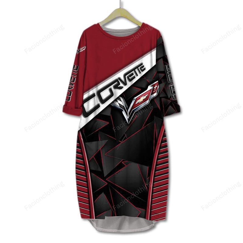 Sportswearmerch Chevrolet Car Corvette Car Personalized Fashion Pocket Dress For Fan