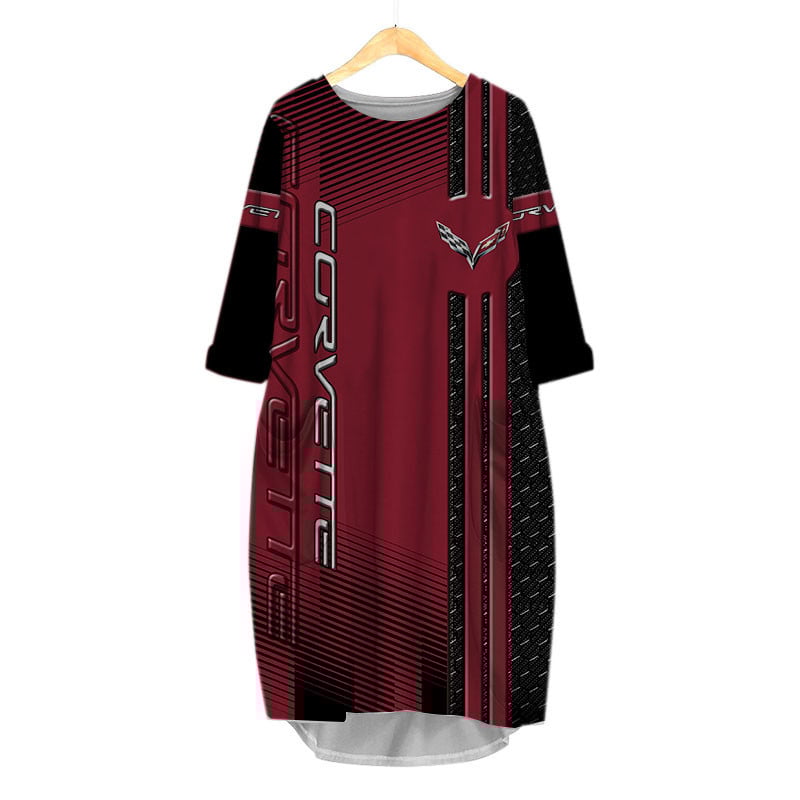 Sportswearmerch Chevrolet Car Corvette Car Personalized Fashion Pocket Dress For Fan