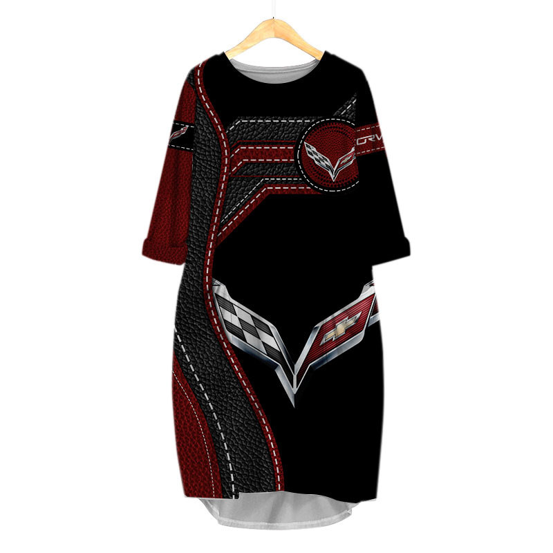 Sportswearmerch Chevrolet Car Corvette Car Personalized Fashion Pocket Dress For Fan