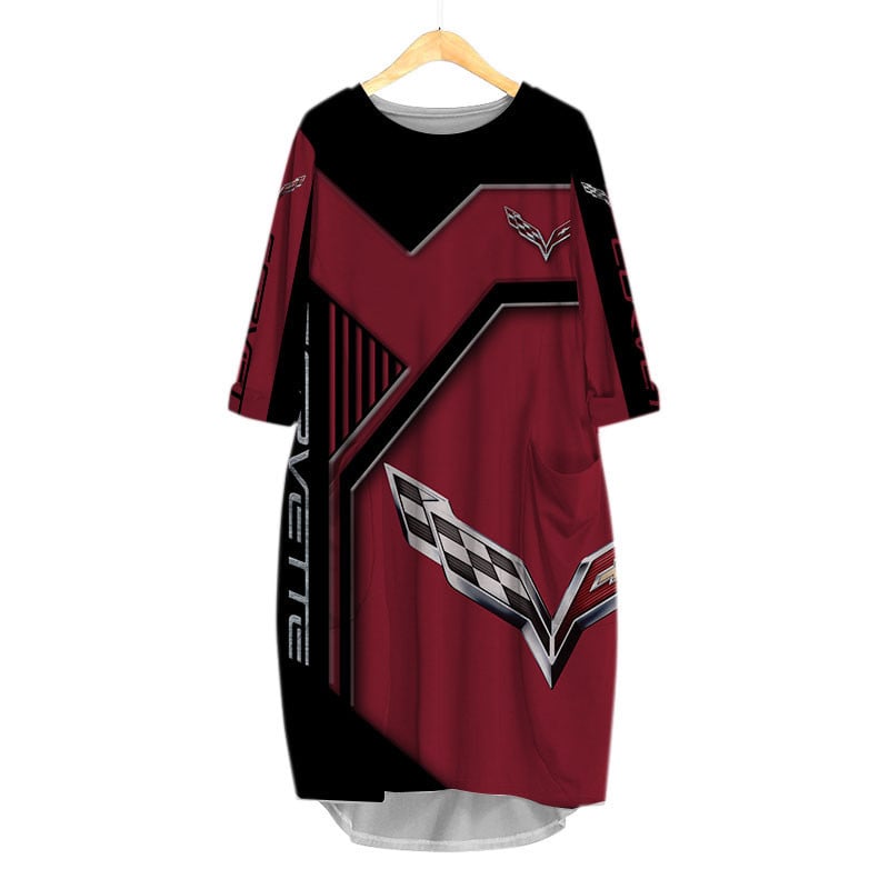 Sportswearmerch Chevrolet Car Corvette Car Personalized Fashion Pocket Dress For Fan