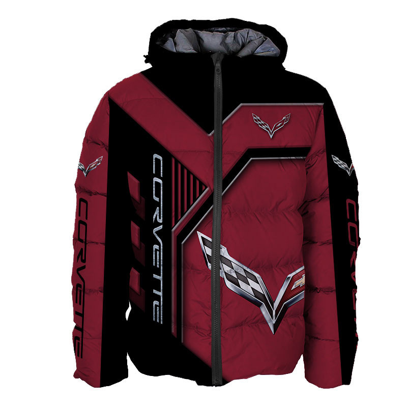 Sportswearmerch Chevrolet Car Corvette Car Personalized Fashion Puffer Jacket For Fan