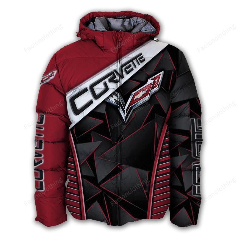 Sportswearmerch Chevrolet Car Corvette Car Personalized Fashion Puffer Jacket For Fan