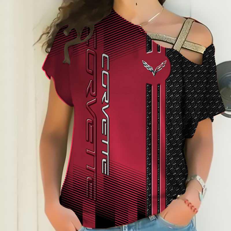 Sportswearmerch Chevrolet Car Corvette Car Personalized Fashion Strapless Short Sleeve For Fan