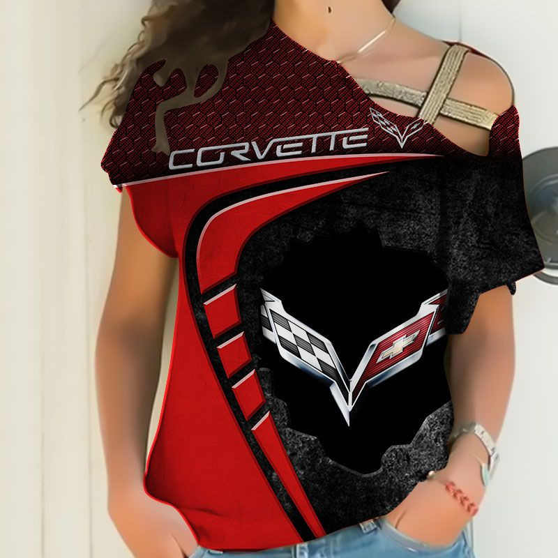 Sportswearmerch Chevrolet Car Corvette Car Personalized Fashion Strapless Short Sleeve For Fan
