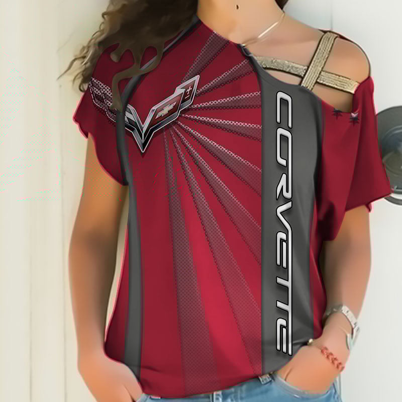 Sportswearmerch Chevrolet Car Corvette Car Personalized Fashion Strapless Short Sleeve For Fan