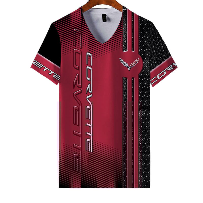 Sportswearmerch Chevrolet Car Corvette Car Personalized Fashion V-neck Women T-shirt For Fan