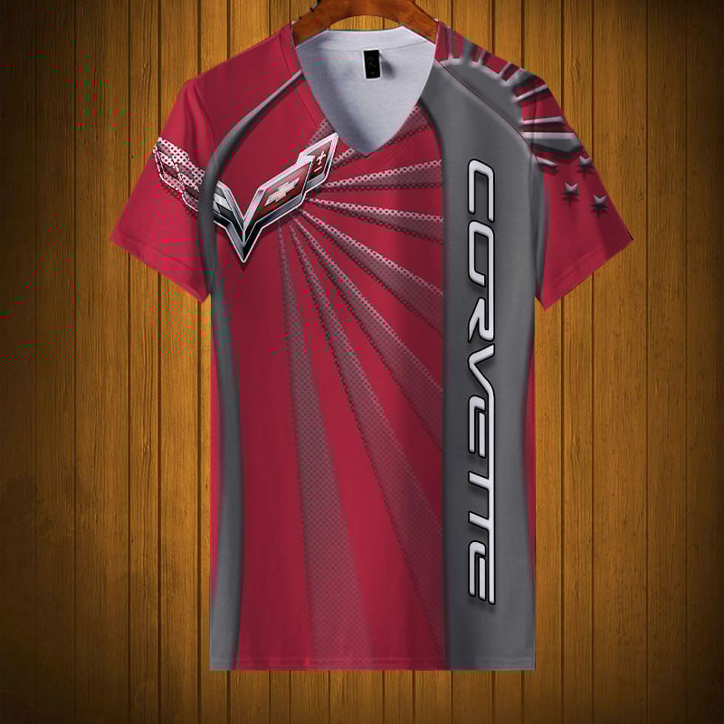 Sportswearmerch Chevrolet Car Corvette Car Personalized Fashion V-neck Women T-shirt For Fan