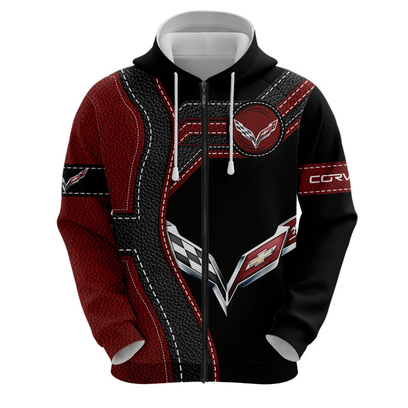 Sportswearmerch Chevrolet Car Corvette Car Personalized Fashion Zip Hoodie For Fan