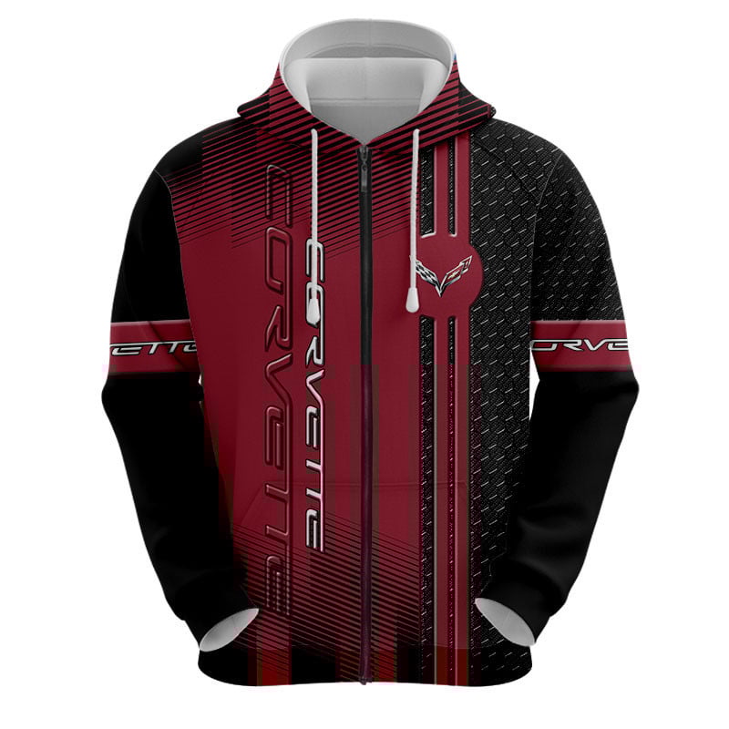 Sportswearmerch Chevrolet Car Corvette Car Personalized Fashion Zip Hoodie For Fan
