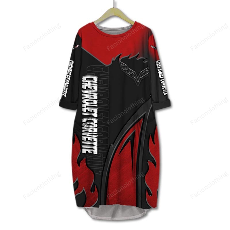 Sportswearmerch Chevrolet Car Corvette Car Personalized Pocket Dress For Fan