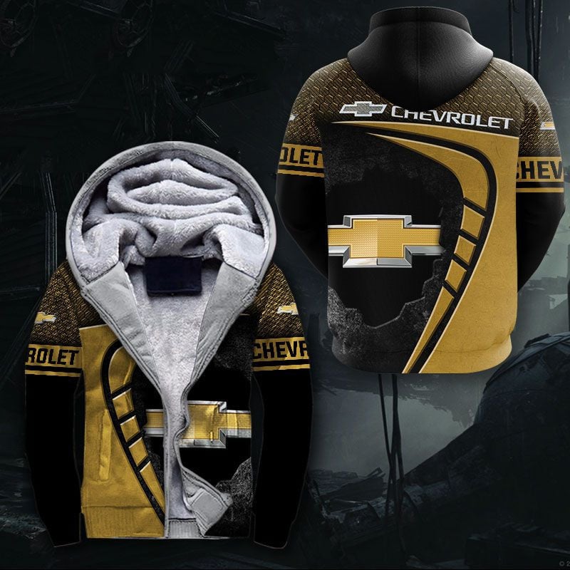 Sportswearmerch Chevrolet Car Personalized Fashion Fleece Zip Hoodie Jacket For Fan