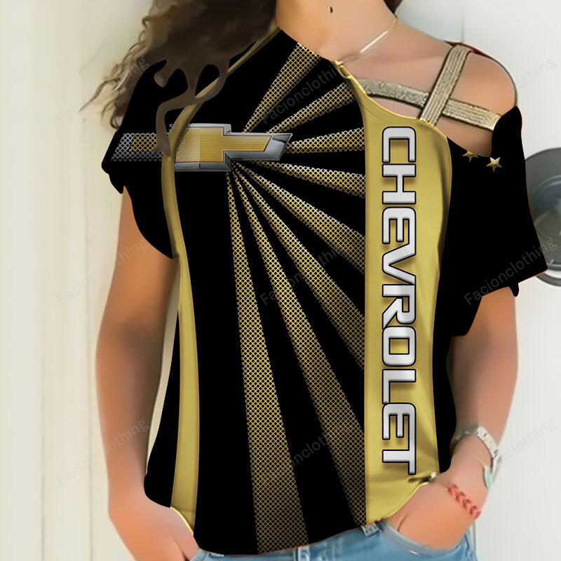 Sportswearmerch Chevrolet Car Personalized Fashion Strapless Short Sleeve For Fan