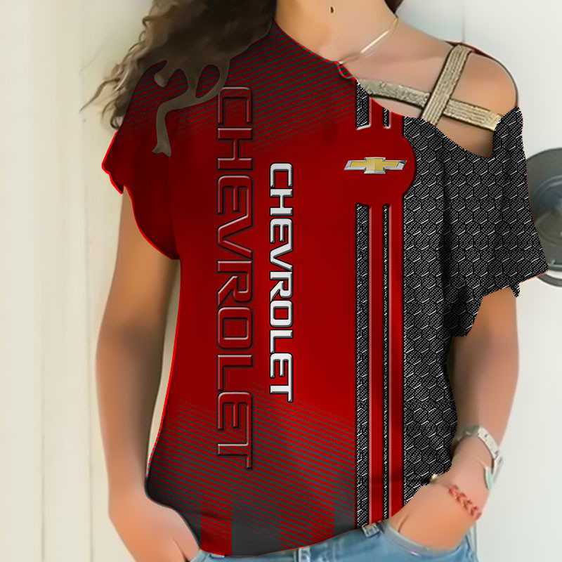 Sportswearmerch Chevrolet Car Personalized Fashion Strapless Short Sleeve For Fan