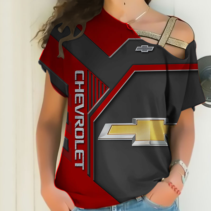Sportswearmerch Chevrolet Car Personalized Fashion Strapless Short Sleeve For Fan