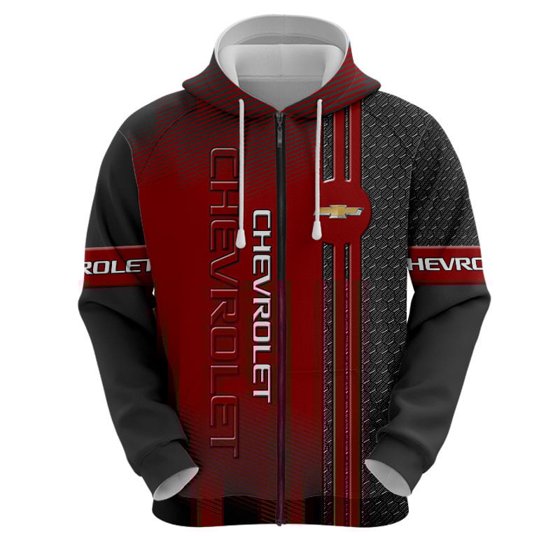 Sportswearmerch Chevrolet Car Personalized Fashion Zip Hoodie For Fan