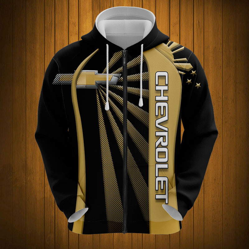 Sportswearmerch Chevrolet Car Personalized Fashion Zip Hoodie For Fan