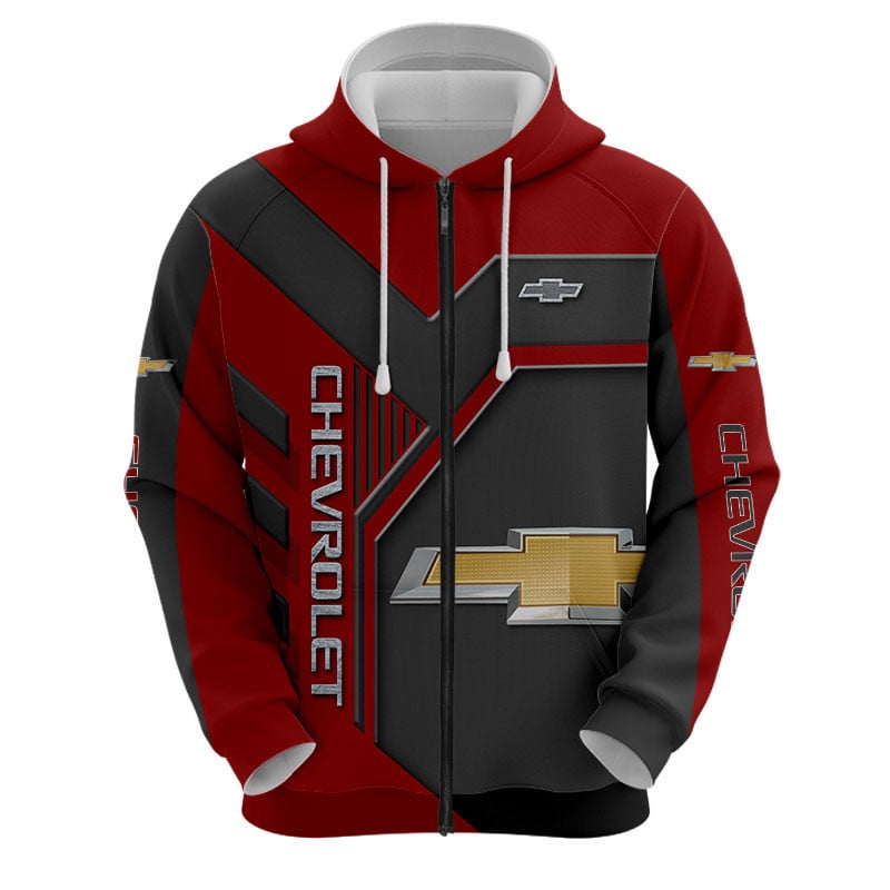 Sportswearmerch Chevrolet Car Personalized Fashion Zip Hoodie For Fan