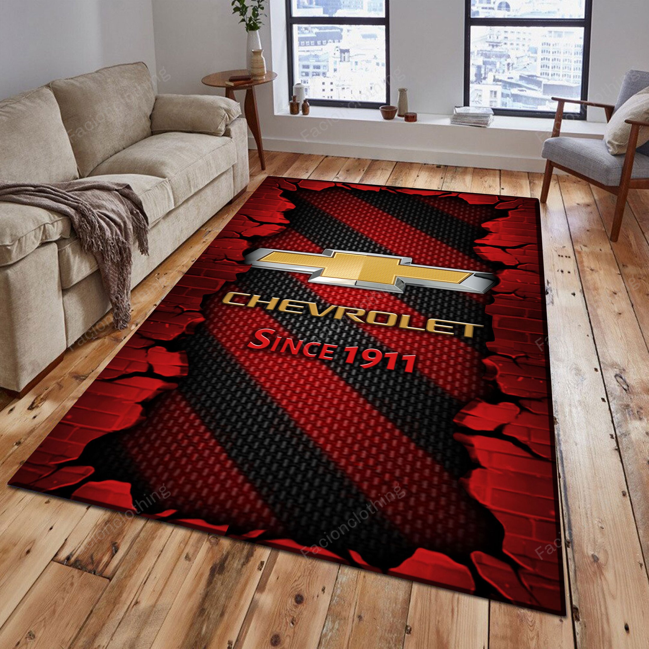 Sportswearmerch Chevrolet Car Personalized Rug For Fan