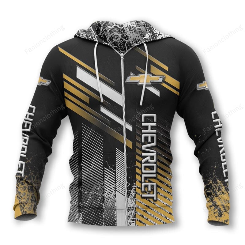 Sportswearmerch Chevrolet Car Personalized Zip Hoodie For Fan