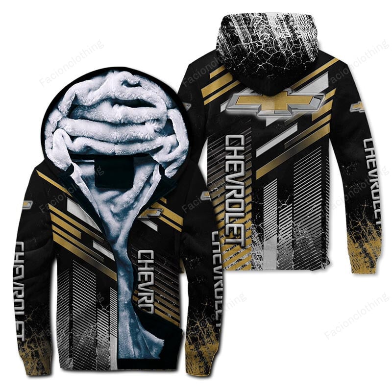 Sportswearmerch Chevrolet Car Personalized Zip Hoodie Velvet Hoodie For Fan