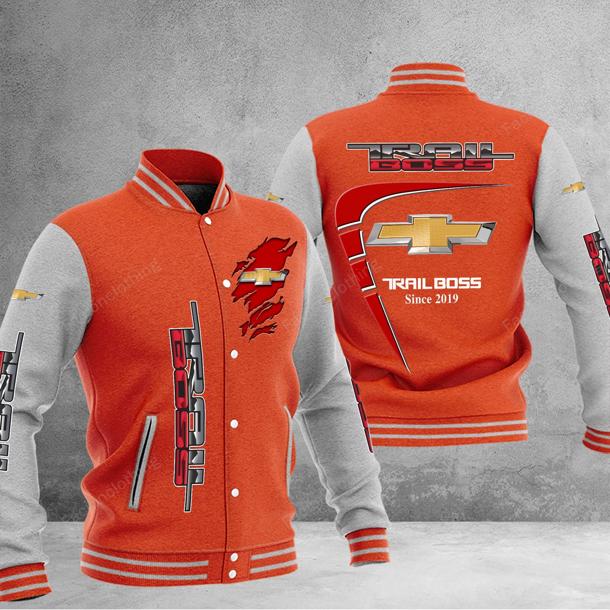 Sportswearmerch Chevrolet Car Silverado Z71 Trail Boss Car Personalized Baseball Jacket For Fan