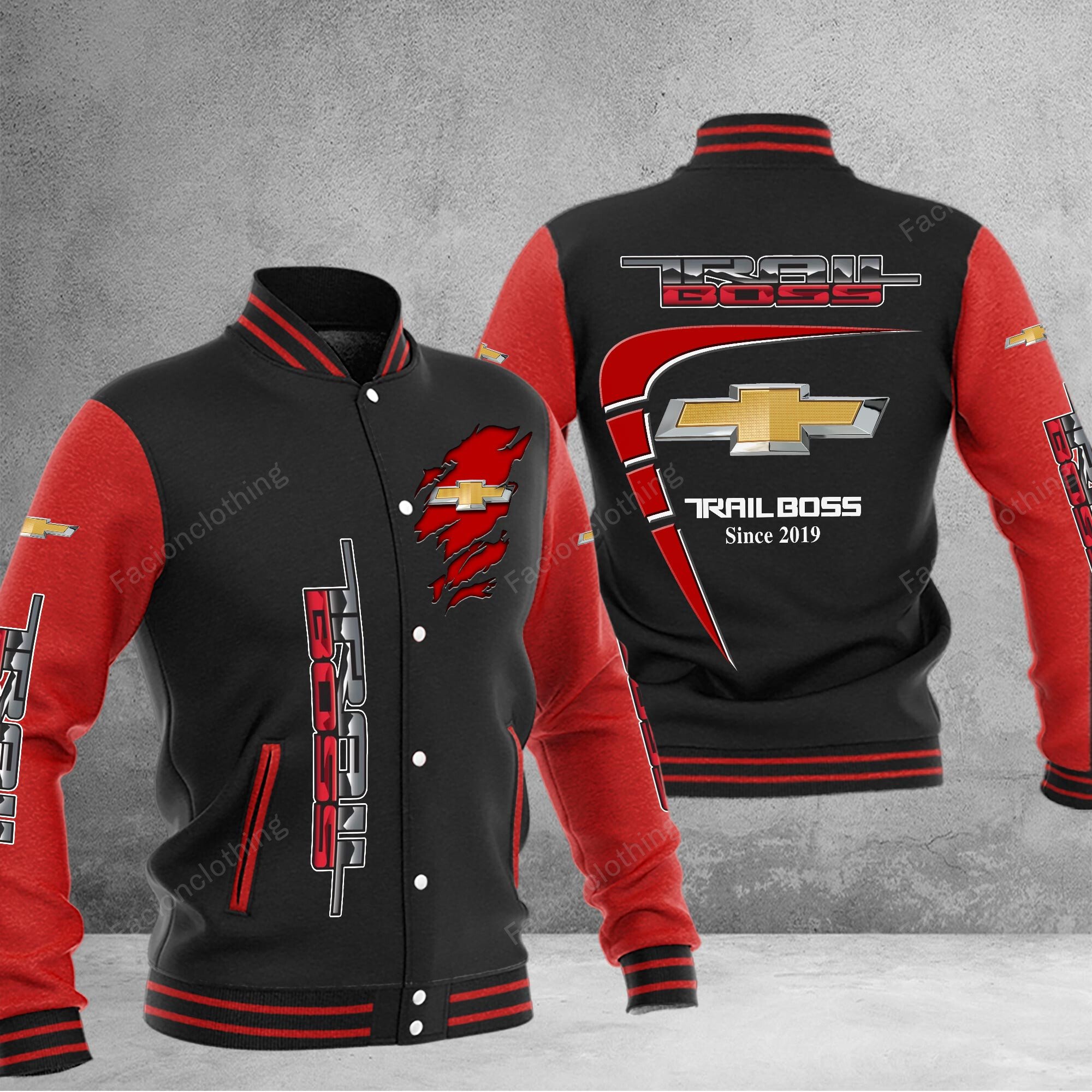 Sportswearmerch Chevrolet Car Silverado Z71 Trail Boss Car Personalized Baseball Jacket For Fan
