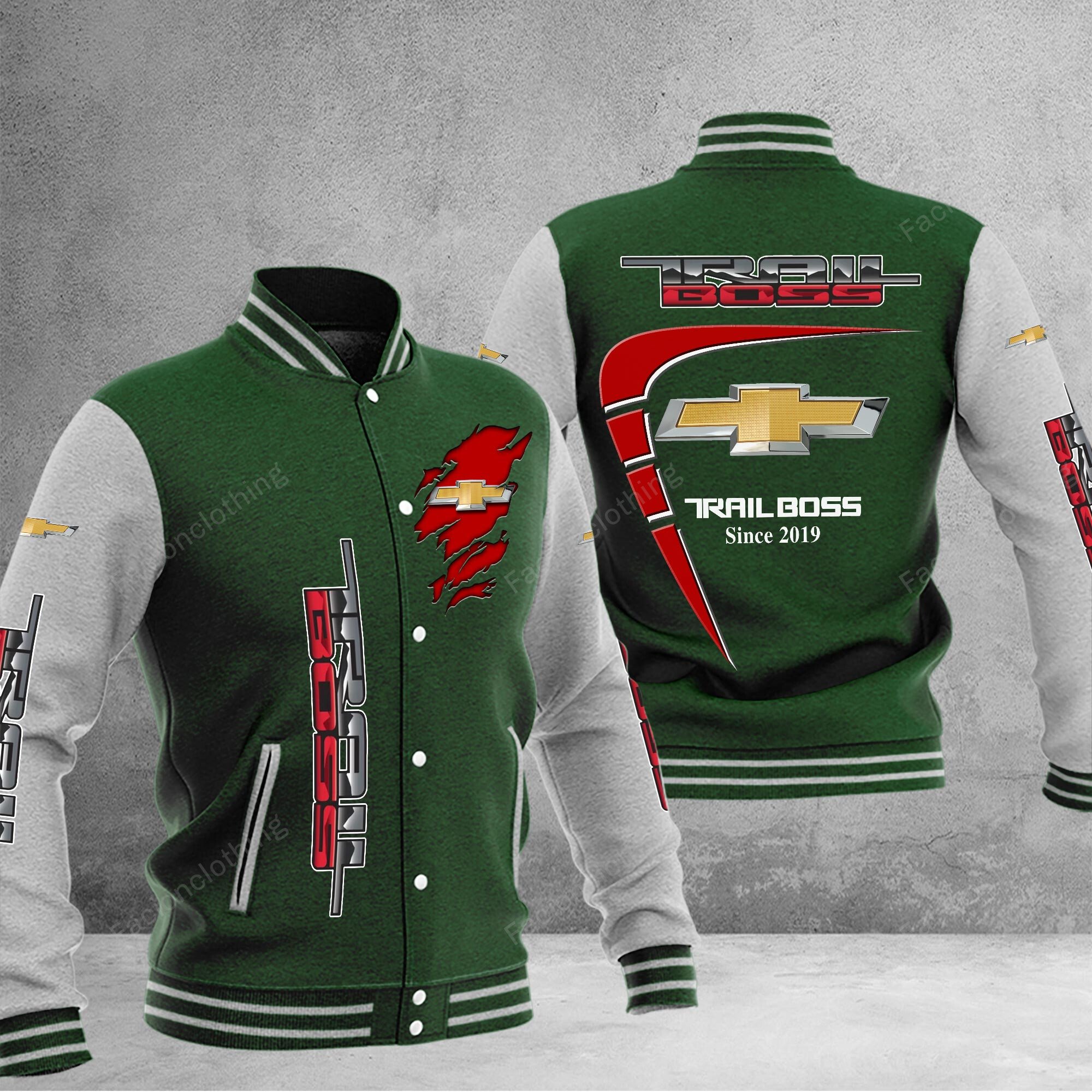 Sportswearmerch Chevrolet Car Silverado Z71 Trail Boss Car Personalized Baseball Jacket For Fan
