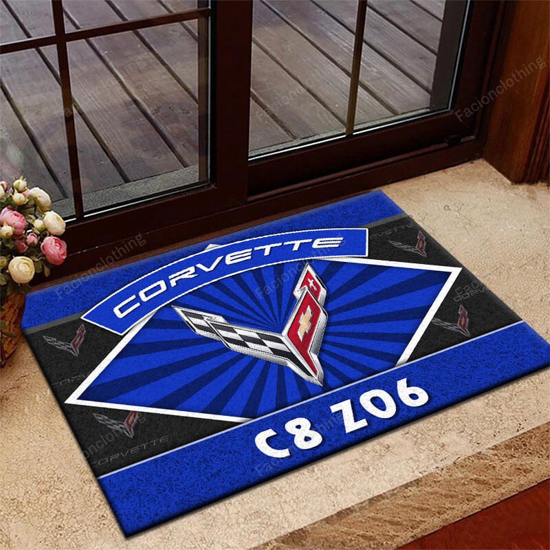 Sportswearmerch Chevrolet Corvette Car Personalized Rug For Fan