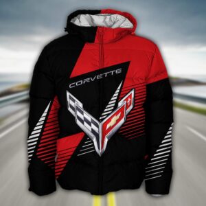Sportswearmerch Chevrolet Corvette Car Puffer Jacket For Fan