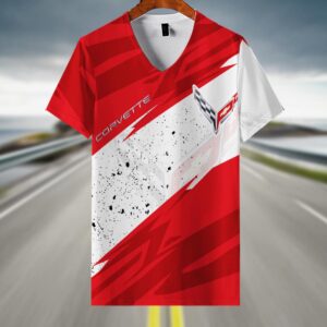 Sportswearmerch Chevrolet Corvette Car V-neck Women T-shirt For Fan